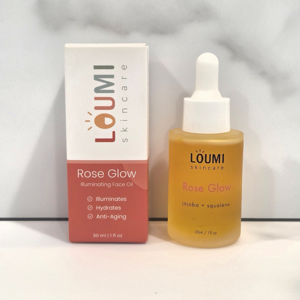 Loumi Skincare Rose Glow Illuminating Face Oil Illuminates Hydrates & Anti Aging